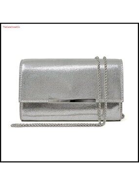 Vegan Leather Convertible Clutch Wristlet Crossbody Evening Bag